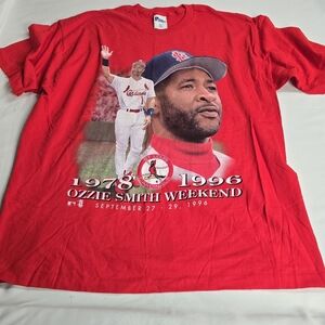 Vintage 1996 Ozzie Smith Weekend St. Louis Cardinals Tshirt 90's Single Stitch